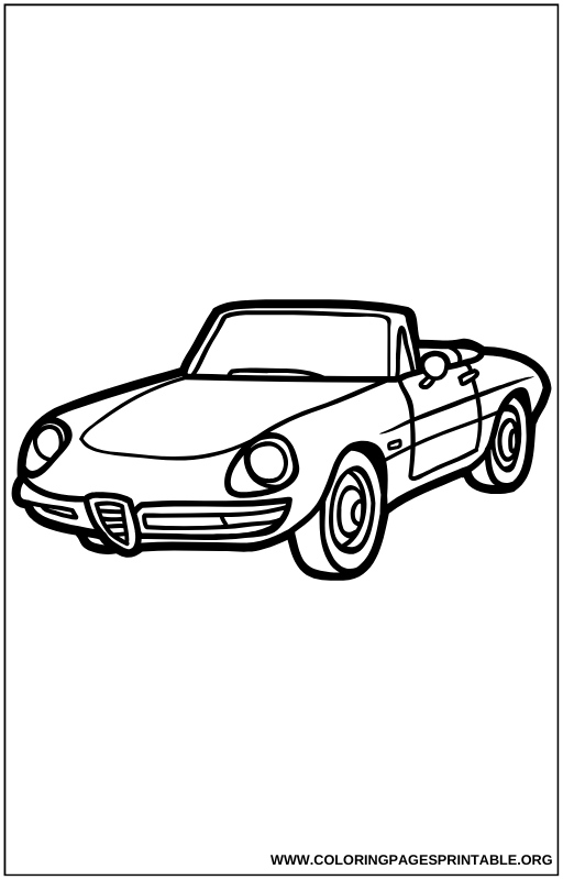 Sleek sports coupe from the 1970s coloring page.