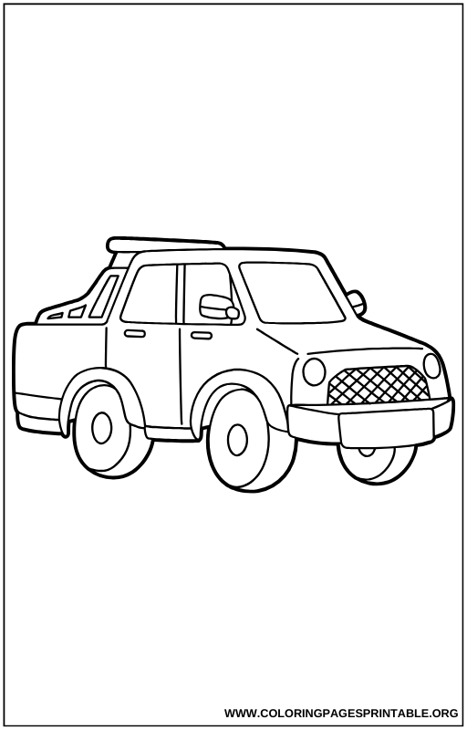 Classic SUV from the 1980s coloring page.