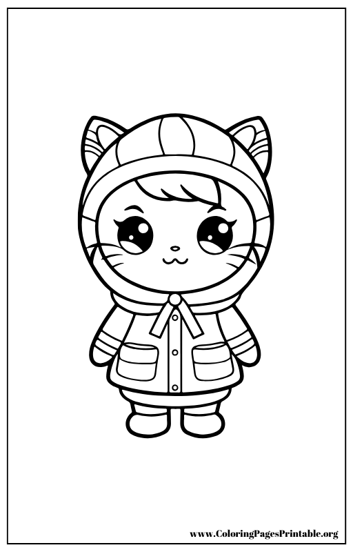 A child dressed up in a bear costume, fun for costume-themed coloring.