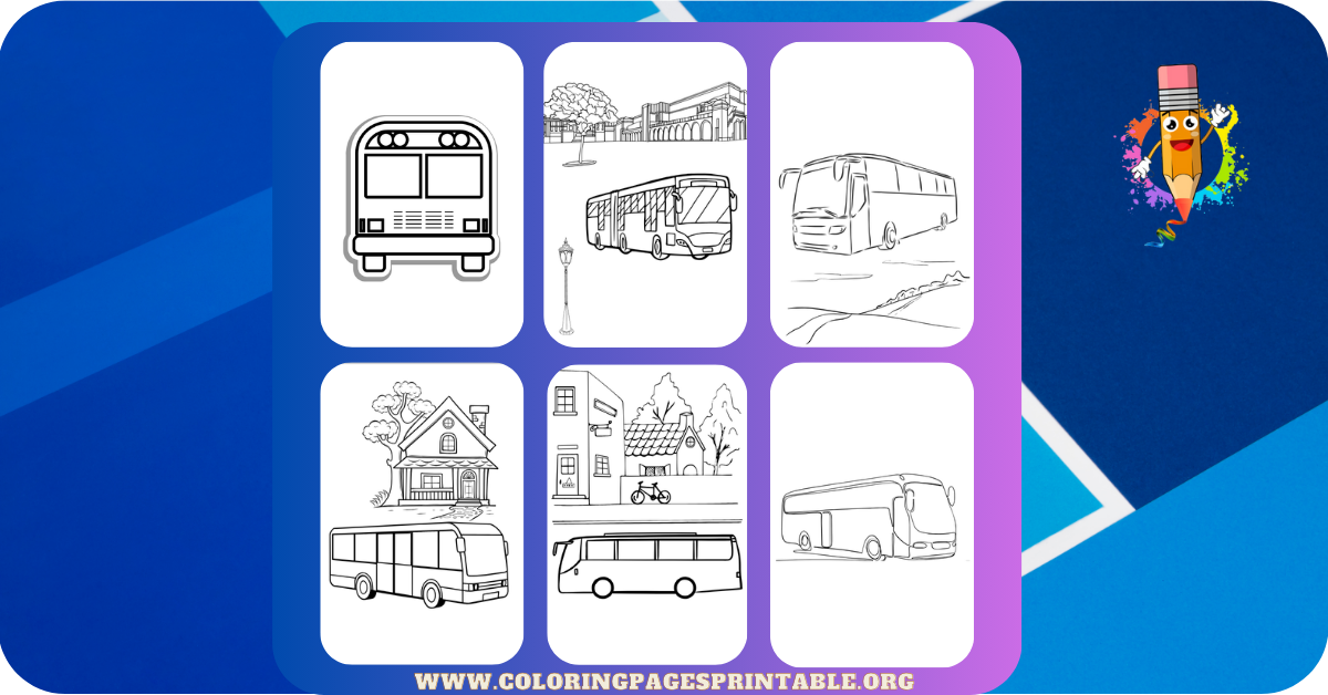 A city bus coloring page featuring a modern urban bus design.