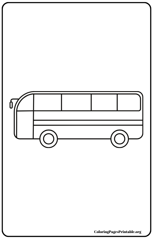 City transit bus on its route coloring page.