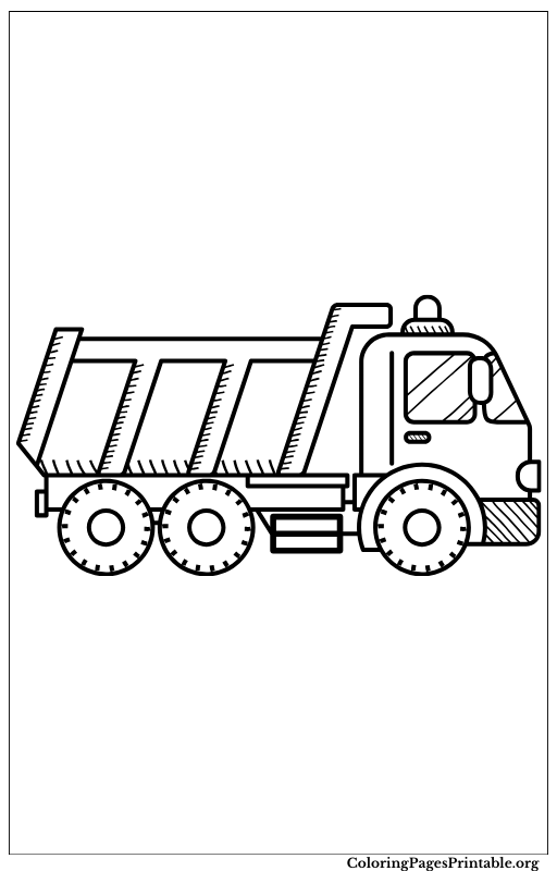 Compact dump truck with a boxy design.