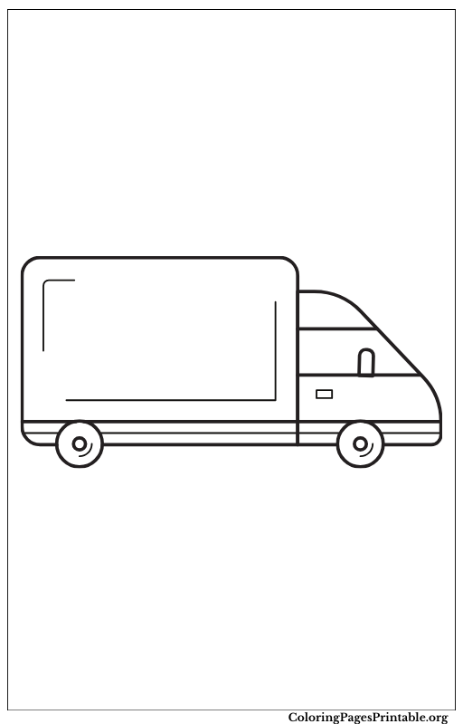 Detailed delivery truck with cargo area.