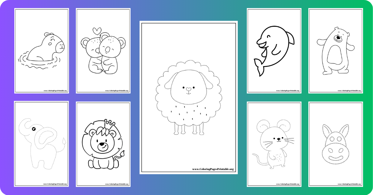 Easy Coloring Pages Animals A Wildly Fun and Simple Way to Explore the Animal Kingdom