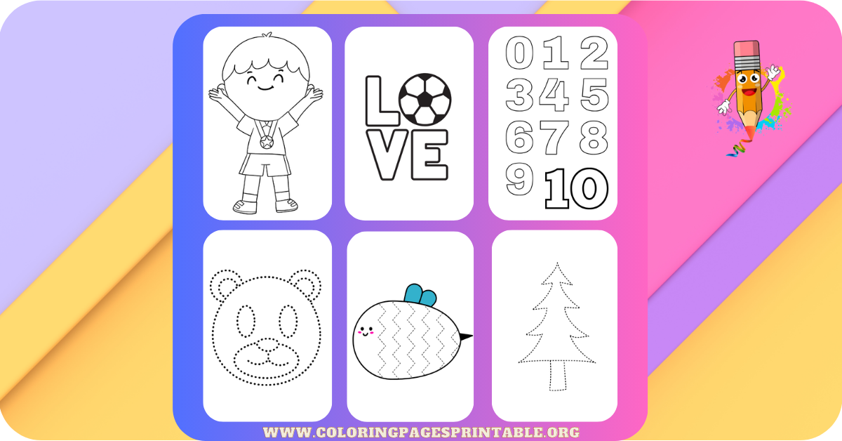 A simple coloring page for kids featuring playful and educational designs.