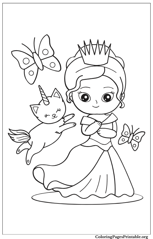 Whimsical fairy tale princess in a gown.