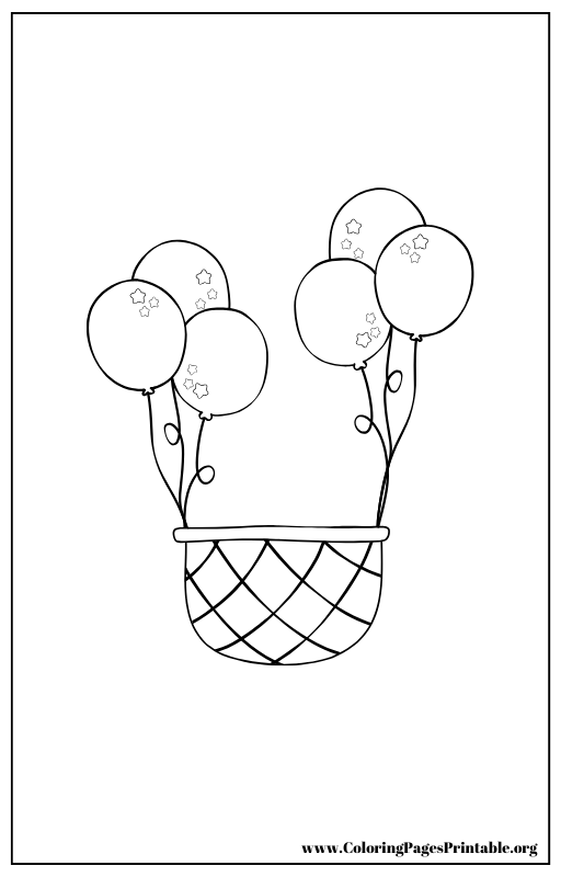 Ice cream cone with three scoops coloring page.