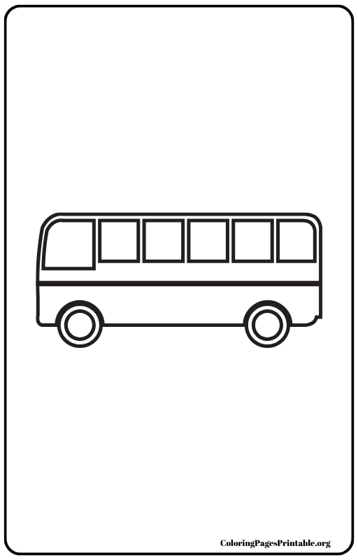 Side view of a long-distance travel bus coloring page.