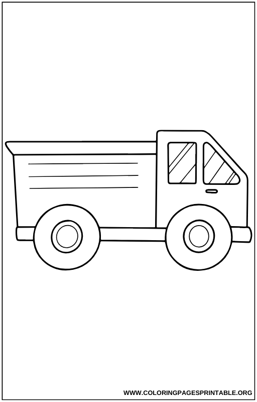 Military transport truck coloring page.