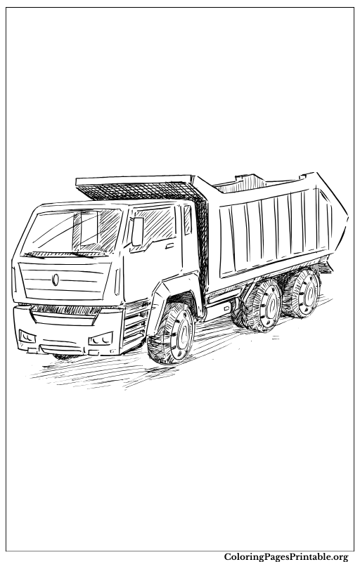 Modern dump truck with smooth lines.