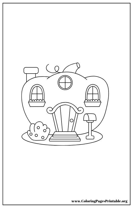 Pumpkin carriage coloring page.
