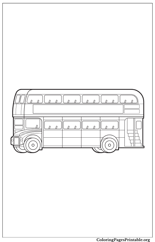 Side view of a double-decker bus with large windows.