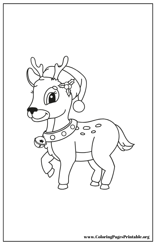 Unicorn standing with a rainbow mane coloring page.