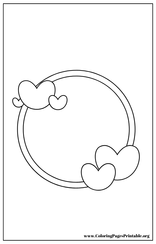 Wreath with a bow coloring page.