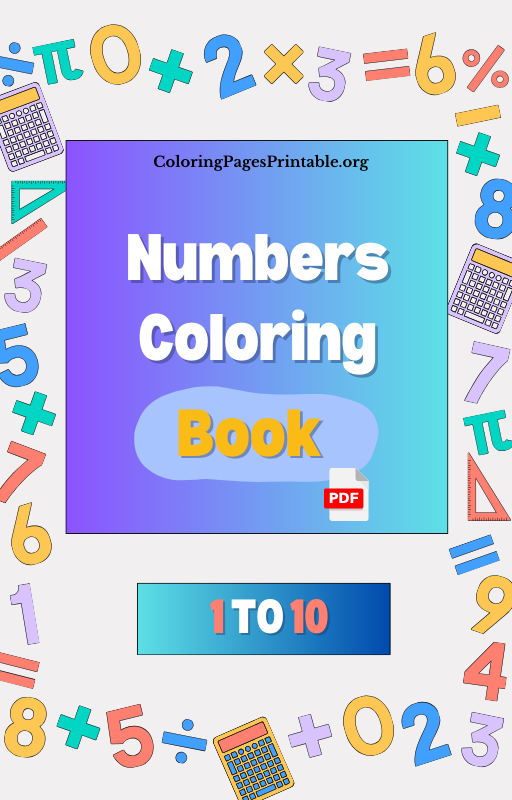 Cover of Number Coloring Book with fun and playful design