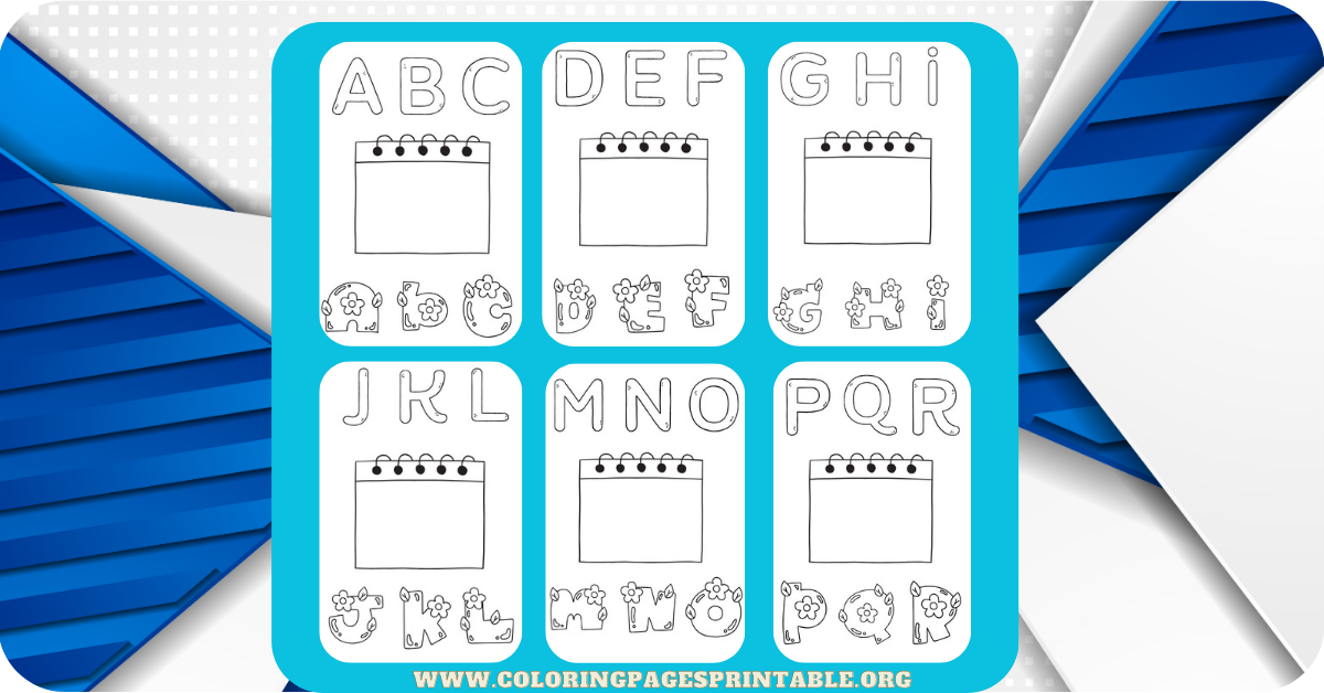 Printable alphabet coloring pages featuring creative letter designs for kids to color and learn