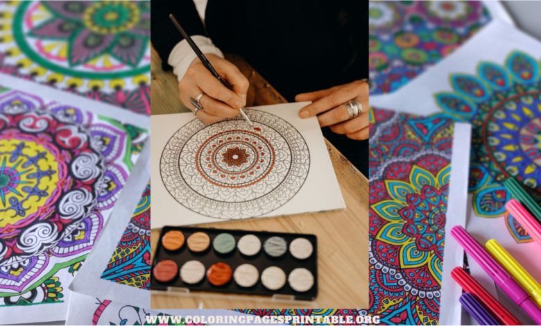 A beautifully colored mandala using a variety of colors, showcasing creativity and symmetry.