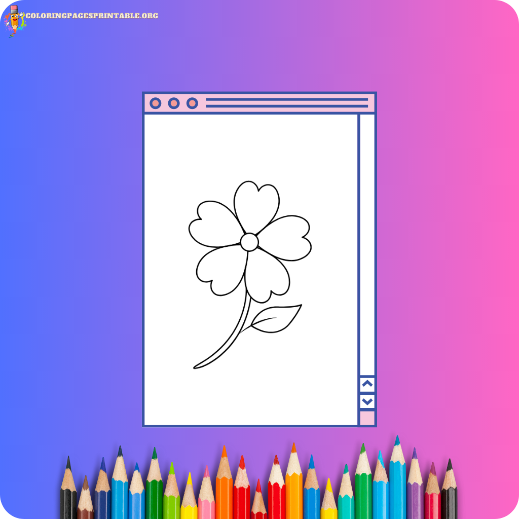 Simple and easy-to-color flower illustrations for all ages.