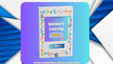 Featured image showcasing Number Coloring Book with pages from 0 to 10