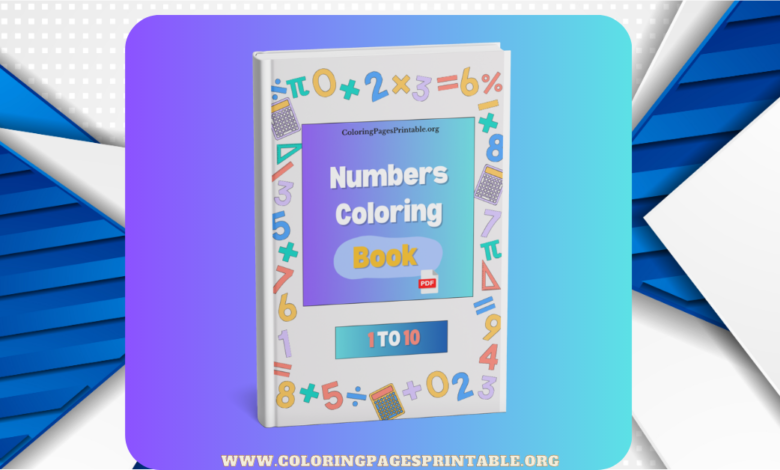 Featured image showcasing Number Coloring Book with pages from 0 to 10