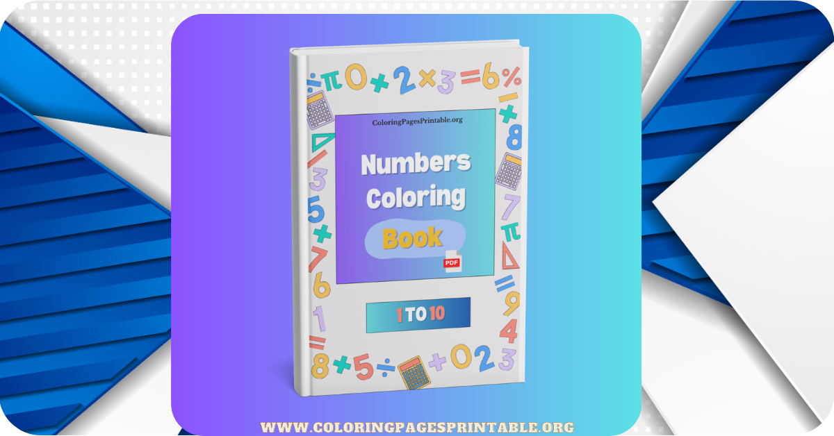 Featured image showcasing Number Coloring Book with pages from 0 to 10