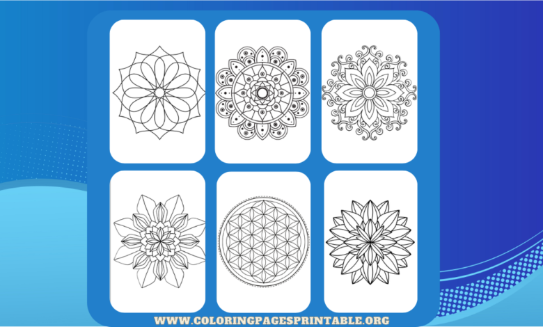 A detailed mandala coloring page featuring intricate patterns, free to download and print.