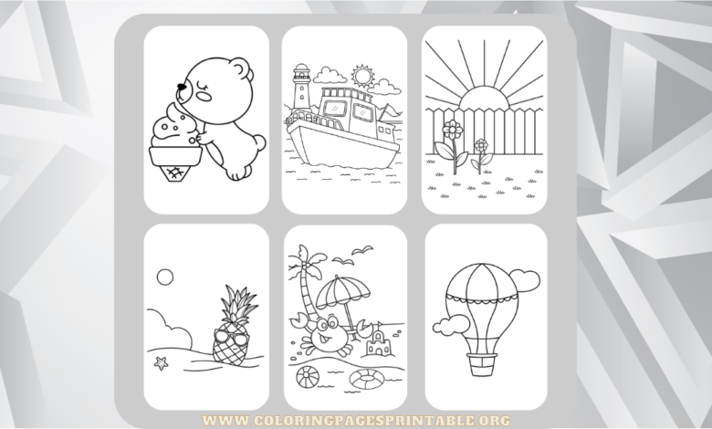 Simple coloring pages free featuring 10 easy and fun designs for all ages