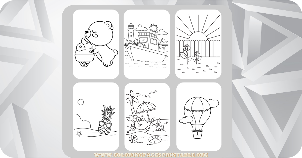 Simple coloring pages free featuring 10 easy and fun designs for all ages