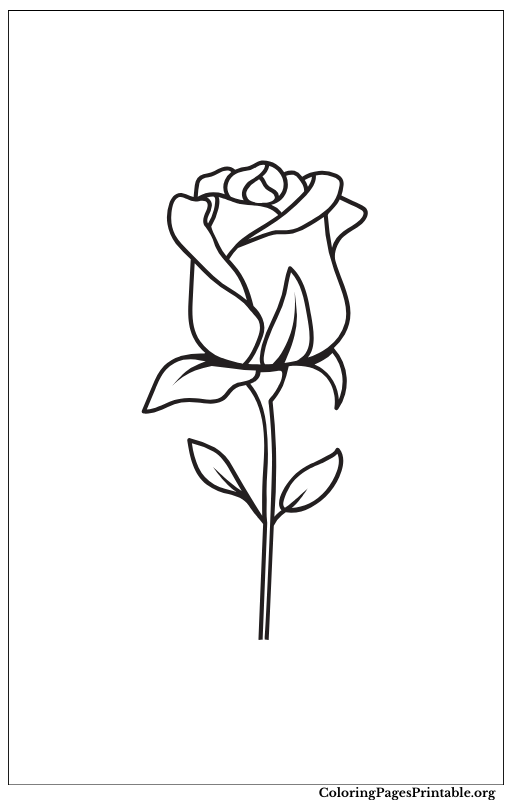 Simplistic rose illustration.